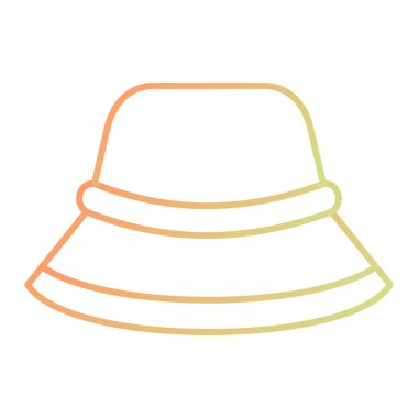 Şapka ikonu. Web için plaj vektör simgelerinin özet çizimi