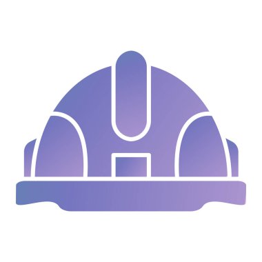 Kask simgesi vektör illüstrasyonu