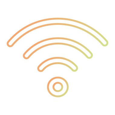 wifi signal icon. flat design style. vector illustration.