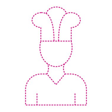 chef icon. outline faceless person vector symbol and elements for web design isolated on white background