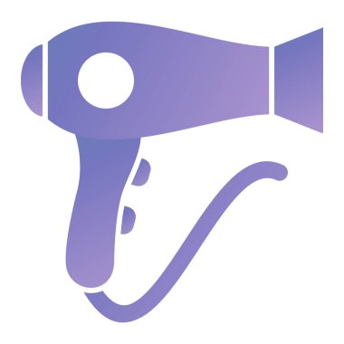 Saç kurutma makinesi ikonu. vektör illüstrasyonu