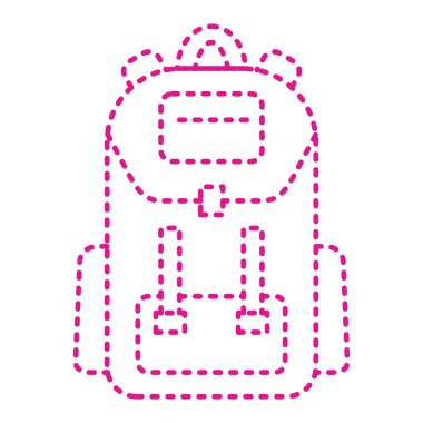 Sırt çantası simgesinin vektör çizimi