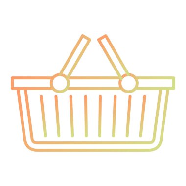 Alışveriş sepeti ikonu. Beyaz arkaplanda izole edilmiş web tasarımı için süpermarket arabası vektör simgelerinin basit çizimi