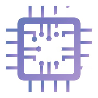 İşlemci. Web simgesi basit illüstrasyon