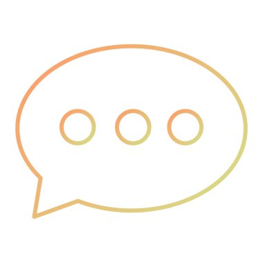 Sohbet balonu ikonu vektör çizimi tasarımı