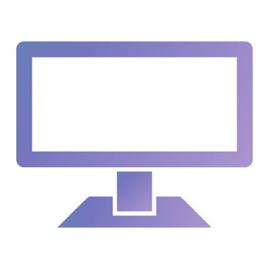 Monitör. Web simgesi basit illüstrasyon