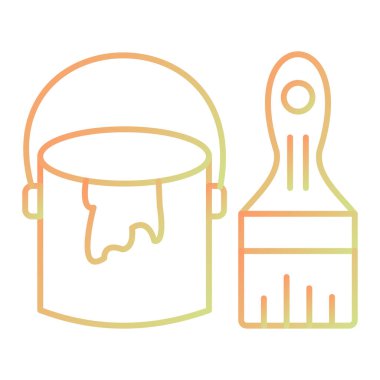 paint roller, can be used as a symbol of the web, mobile application, illustration on white background