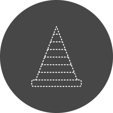 Trafik konisi. Basit illüstrasyon