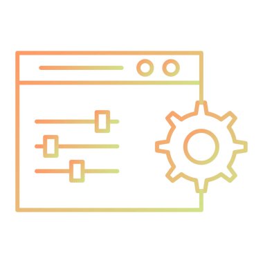 web page icon for development, vector illustration