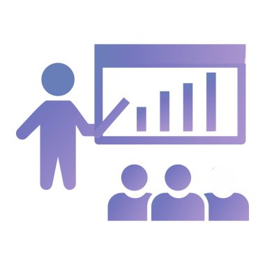 Sunum. Web simgesi basit illüstrasyon