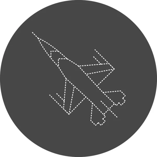 Airplane Web Icon Simple Illustration Fighter Jet — Stok Vektör