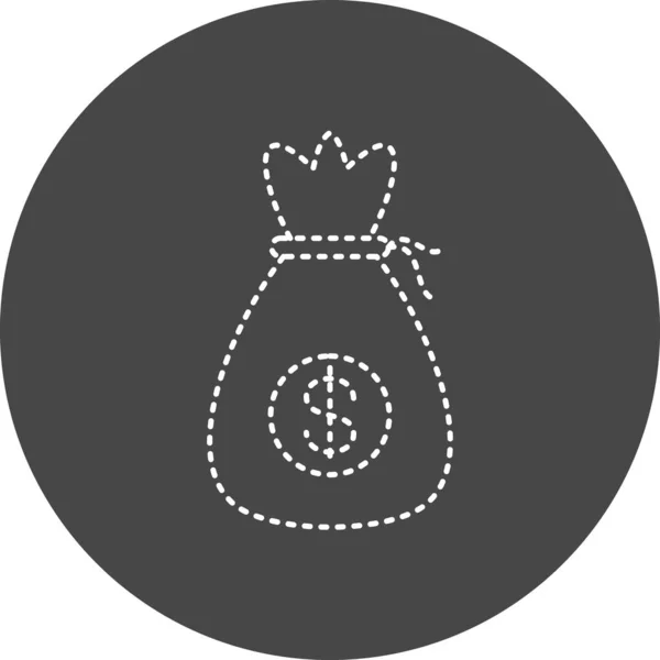 Money Bag Wealth Web Icon — 图库矢量图片