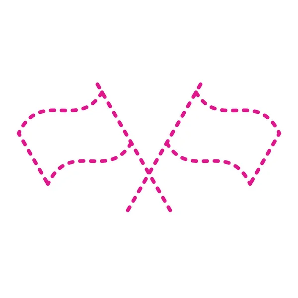 Vector Illustration Purple White Heart Symbol — Vetor de Stock