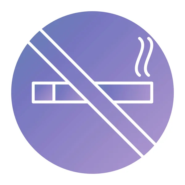 Žádná Ikona Kouření Jednoduché Ilustrace Bez Ikon Vektorů Cigaret Pro — Stockový vektor
