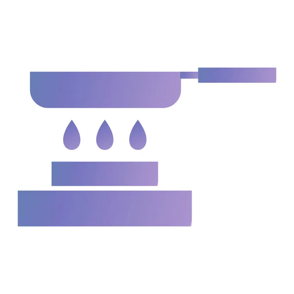 Значок Кухонного Посуду Проста Ілюстрація Векторних Значків Краплі Води Інтернету — стоковий вектор