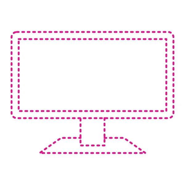 Monitor Screen Icon Flat Illustration Symbol Vector Isolated White Background — Stock vektor