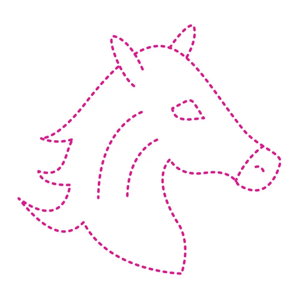 Horse Icon Silhouette Unicorn Animal Vector Illustration Web Design — Vetor de Stock