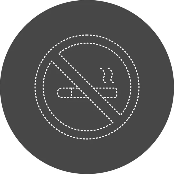 Žádná Ikona Podepsat Kouření Vektorové Ilustrace — Stockový vektor