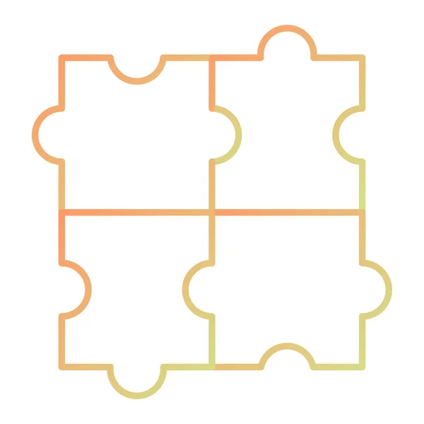 Puzzle Pieza Icono Vector Ilustración — Vector de stock