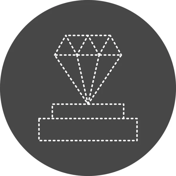 Алмазный Дисплей Иконка Сайта — стоковый вектор