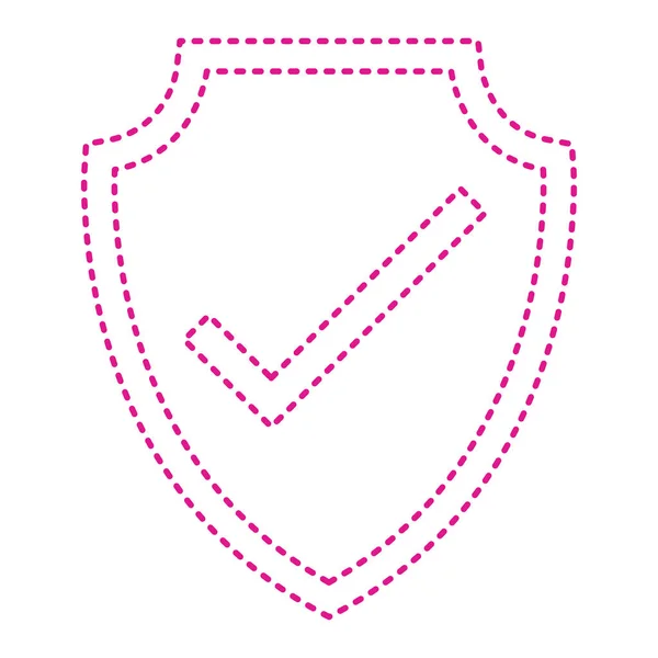 Shield Ribbon Heart Vector Illustration Design — Vettoriale Stock