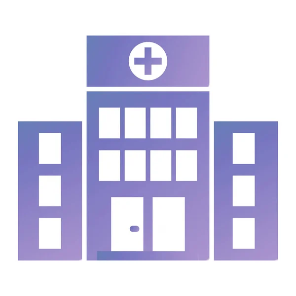 Hospital Edifício Ícone Vetor Ilustração —  Vetores de Stock