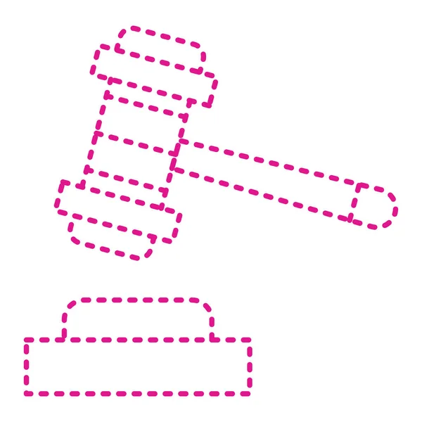 Auction Hammer Icon Law Symbol Vector Illustration — ストックベクタ