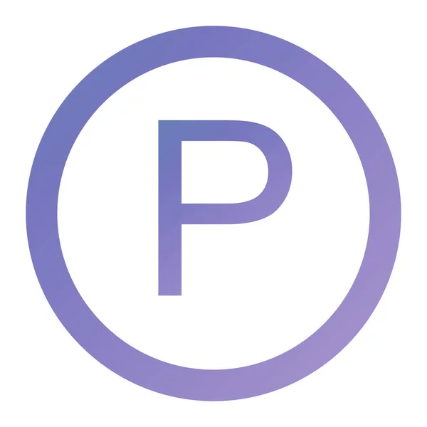 Parking Vector Icon Style Bicolor Flat Symbol Blue White Colors — 图库矢量图片