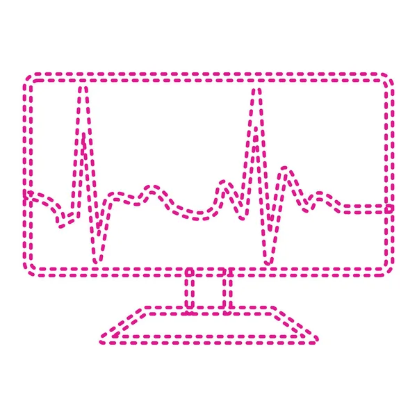 Cardiogram Icon Vector Illustration Design — Vettoriale Stock