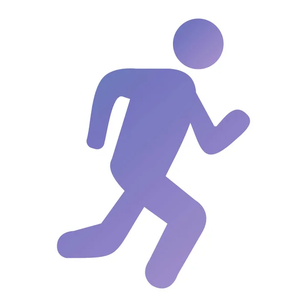 Running Man Silhouette Icon Sport Symbol Design Vector Illustration — Image vectorielle