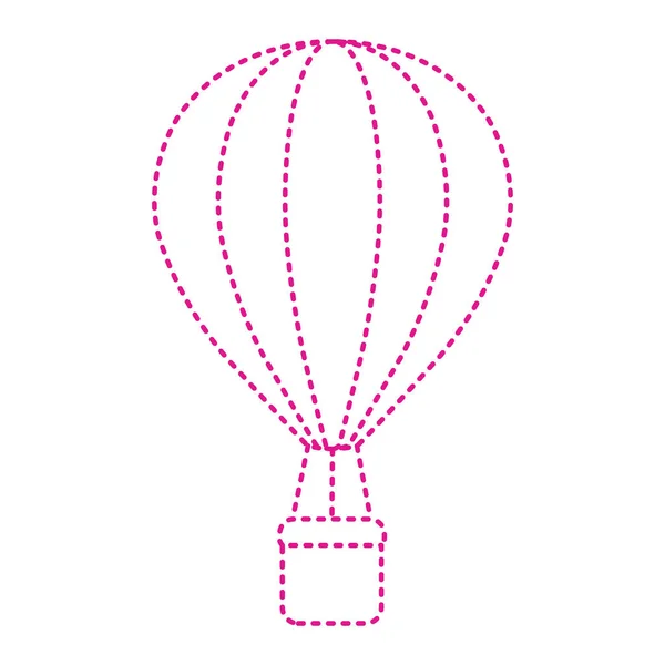 Hot Air Balloon Icon Colorful Illustration — Vetor de Stock