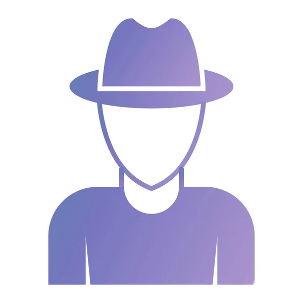 Man Icon Simple Illustration Hat Vector Symbol Web — Archivo Imágenes Vectoriales