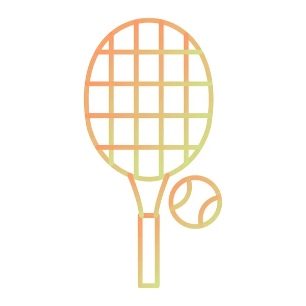 Tennisschläger Symbol Vektor Illustration Grafik Design — Stockvektor