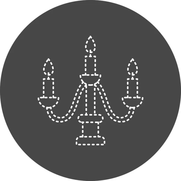 Candlestick Vector Glyph Icon Design — Vetor de Stock