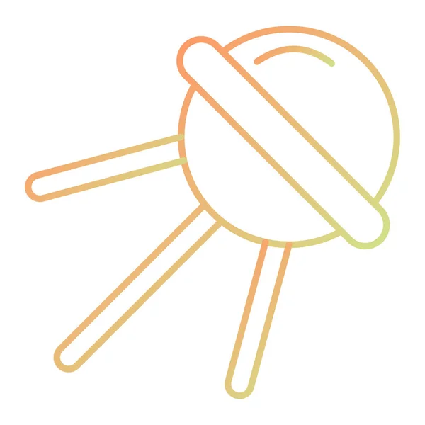 Икона Мороженого Контурная Иллюстрация Векторных Значков Конфет Интернета — стоковый вектор