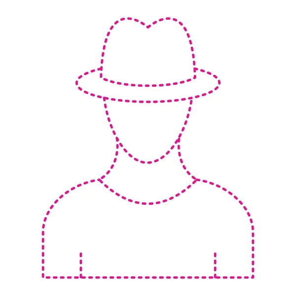 Man Icon Flat Illustration Cowboy Vector Symbol Web Design — Vector de stock