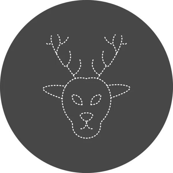 Vector Illustration Deer Icon — Stock Vector