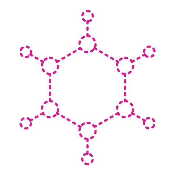 Икона Молекулы Плоский Дизайн Векторная Иллюстрация — стоковый вектор