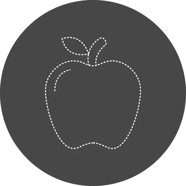 Apfel Web Icon Vektor Illustration — Stockvektor