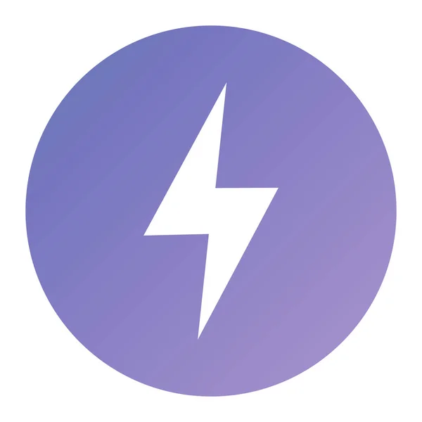Power Icon Simple Illustration Lightning Light Vector Button Web — Stockvektor