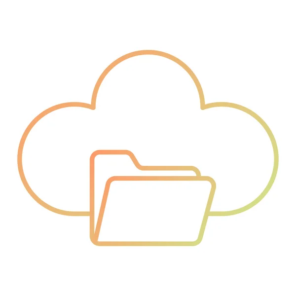 Cloud Computing Data Storage Icon — Image vectorielle
