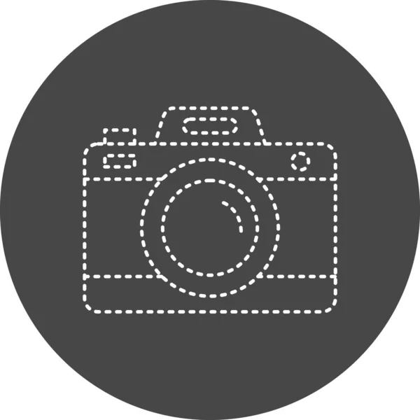 Illustrazione Vettoriale Dell Icona Della Fotocamera — Vettoriale Stock
