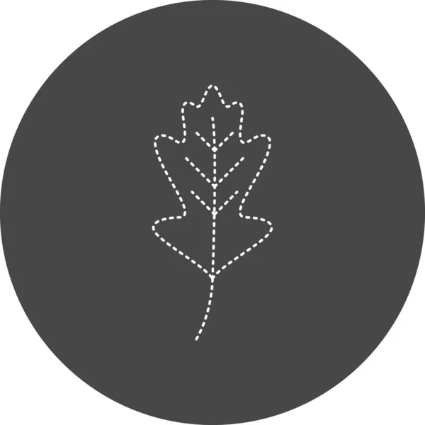 Vector Illustration Oak Leaf Icon — Stockvektor