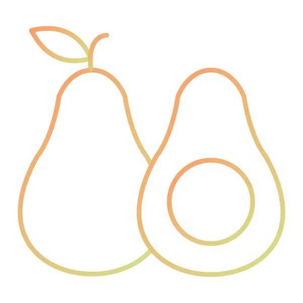 Fresh Avocado Vector Illustration Graphic Design — Stock vektor