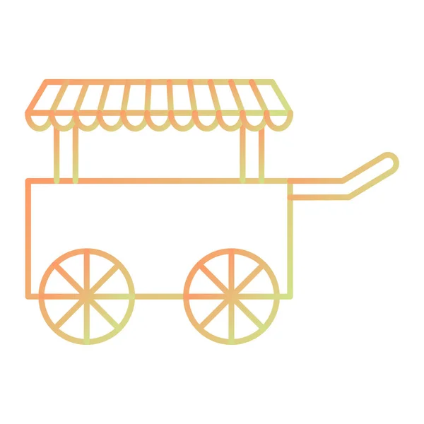 Vector Illustration Food Stall Icon — Vetor de Stock