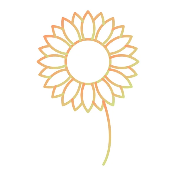 flower icon. simple illustration of sunflower vector. isolated contour symbol