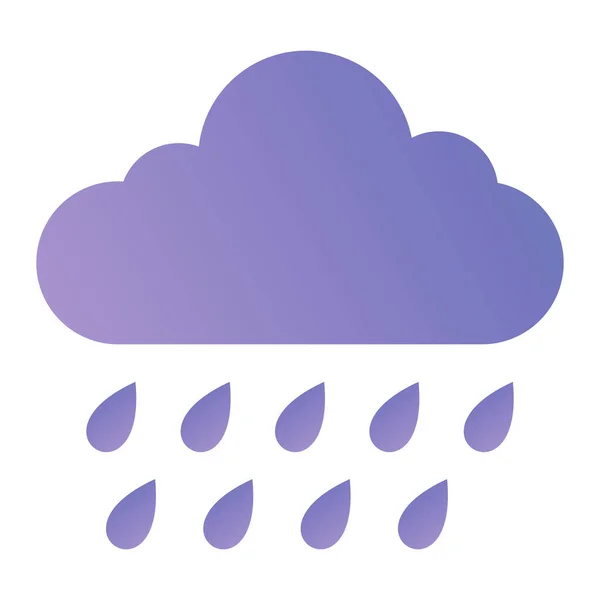 Cloud Weather Icon Flat Design Style Vector Illustration — Vetor de Stock