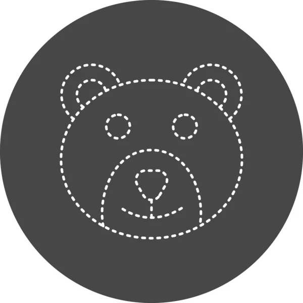 Teddy Bear Web Icon Simple Design — Stockový vektor