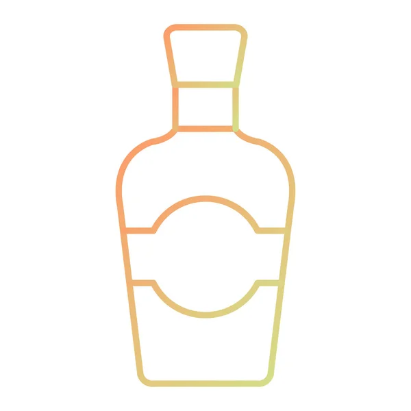 Flaska Ikon Vektor Isolerad Vit Bakgrund — Stock vektor