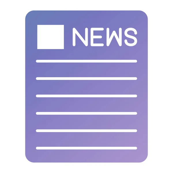 Noticias Icono Web Ilustración Simple — Vector de stock